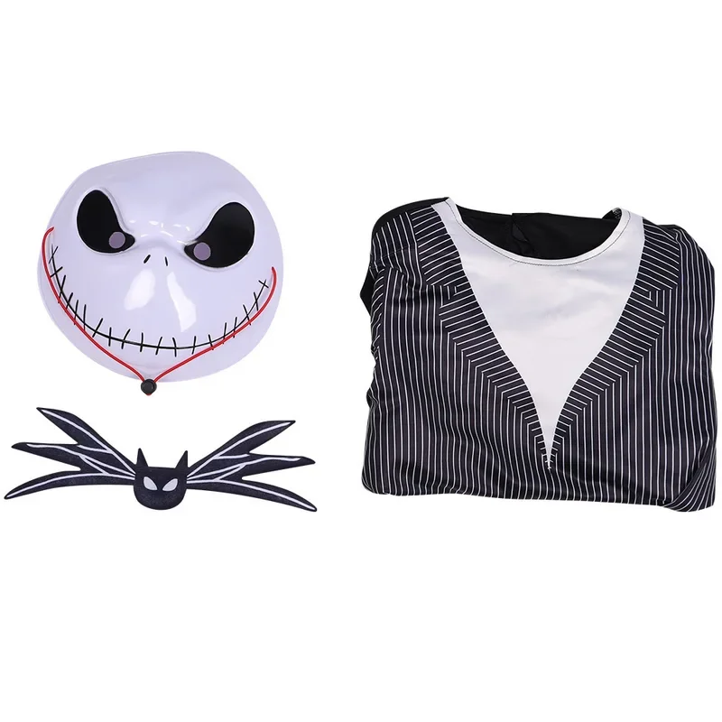 Bambino The Nightmare Jack Skellington Costume Cosplay Jack Before Mask Cos Tuta Halloween Per Ragazzi Ragazze Bambini Natale