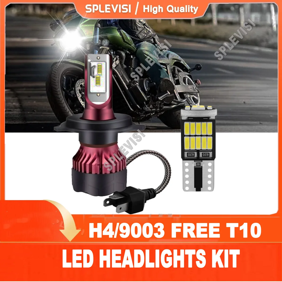 

H4 T10 Hi Low Beam LED Headlight Conversion Kit 6000K White For Yamaha Road Star XV1600A 1999-2003 S XV1700AS 2008-2013