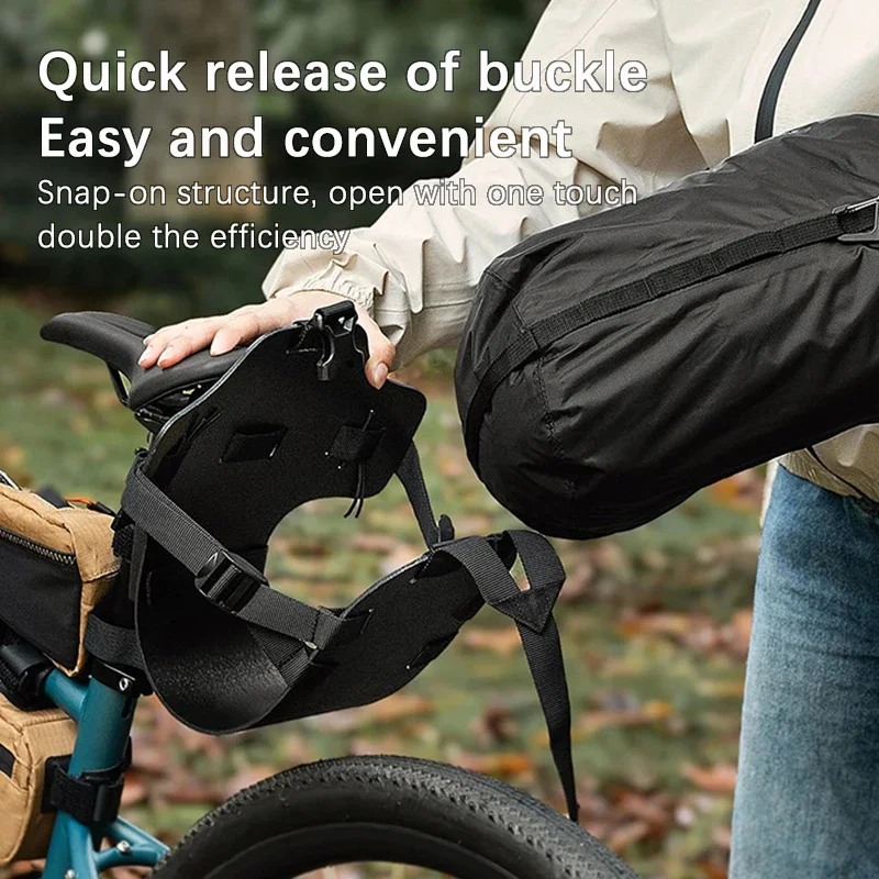 Qunature suporte de bicicleta leve ajustável rack traseiro saco suporte mtb acessórios ciclismo estrada