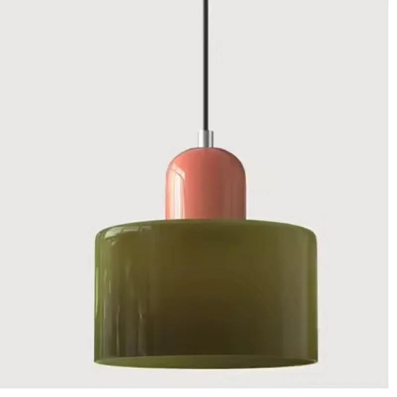 Scandinavische moderne glazen slaapkamer nachtkastje lange lijn kleine kroonluchter restaurant bar kroonluchter eenvoudige verlichting sfeerlamp E27