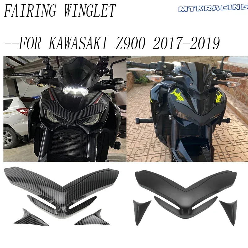 

Front Fairing Aerodynamic Winglets Front Beak Nose Cone Extension Cover Extender For KAWASAKI Z900 Z 900 Z900 2017 2018 2019