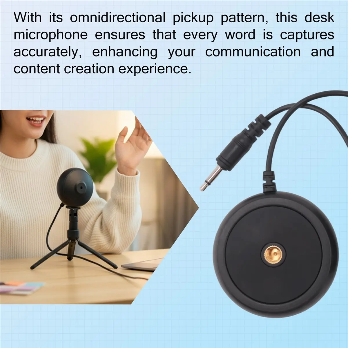 N88R 3.5mm Plug Calibration Mic Measurement Microphone for Laptop and Desktop Computers