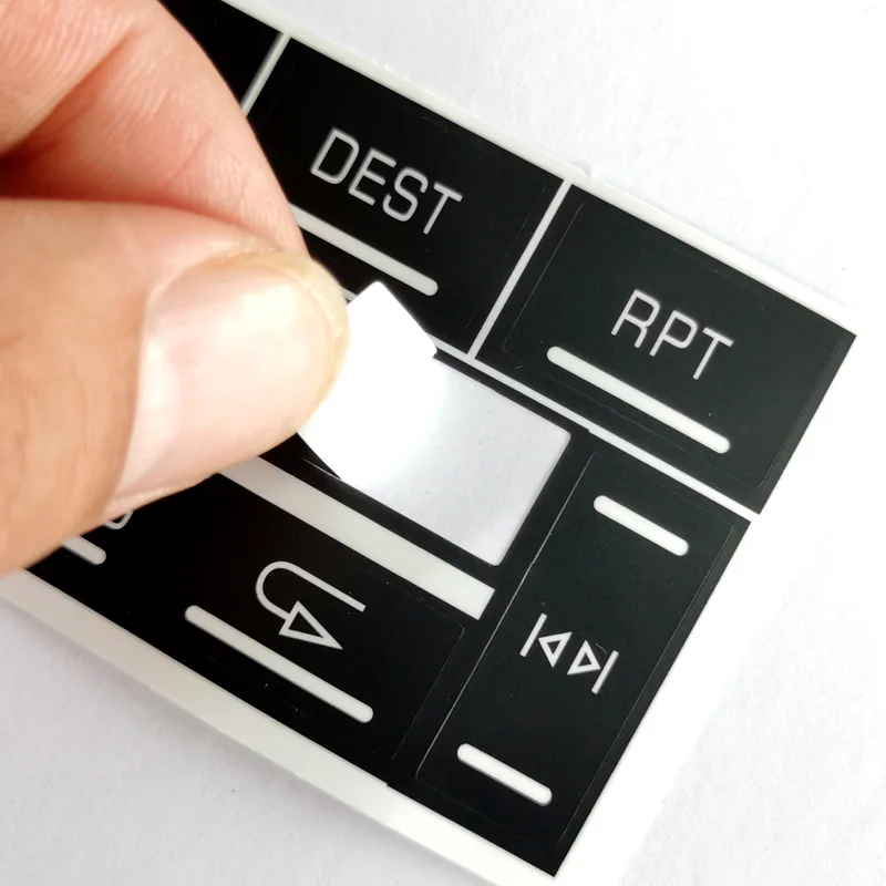 Car Stickers Multimedia Audio Panel Button Repair Decals Accessories For Cadillac Escalade ESV EXT 2007-2014
