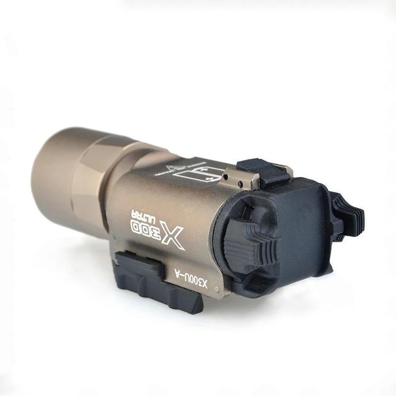 Metal X300U Ultra LED 600 Lumen Tactical Flashlight Aluminum Scout Hunting Torch Light Outdoor Field Lighting with 20mm Base