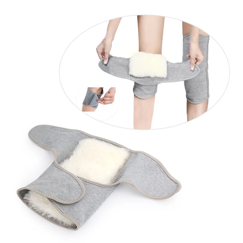 

2pcs Warm Knee Support Thickened Elastic Knit Sleeve For Sports Running Hiking Basketball Football Exercise Pain Relief