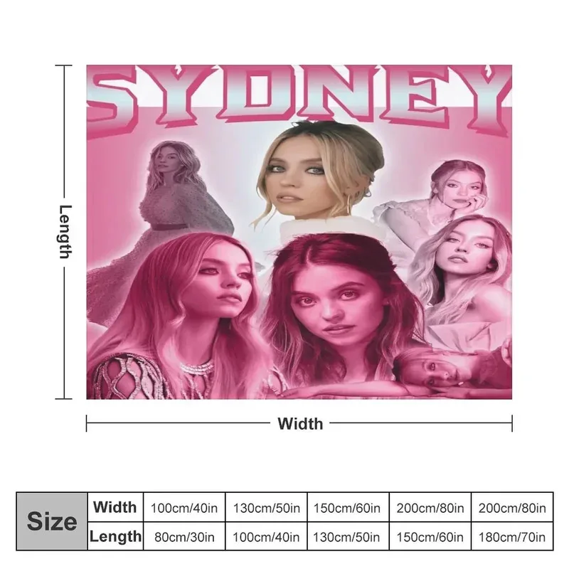 

UJF03Sydney Sweeney пледы меховые одеяла и одеяла декоративные кровати диван-кровать рождественские подарки одеяла 5Ln&