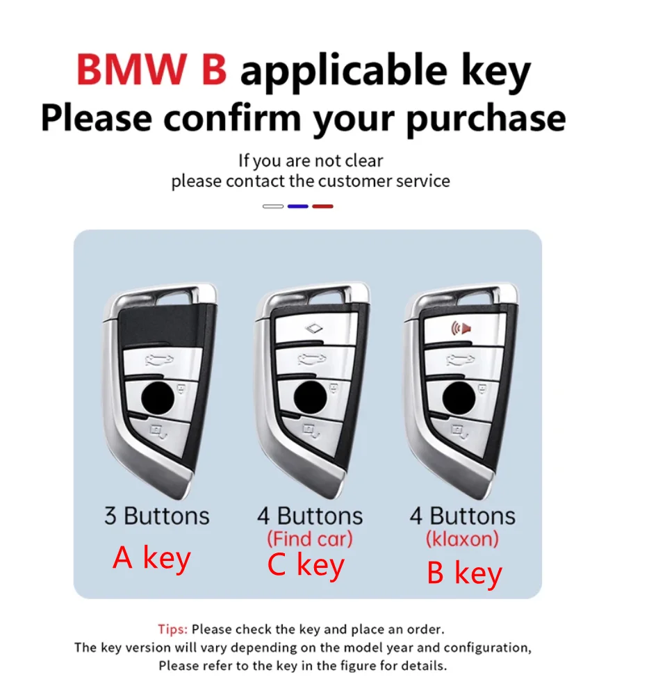 Car Zinc Leather Key Case Cover Chain For BMW F30 F11 X3 F25 Serie 1 E39 X4 G20 X5 G05 F40 X6 F44 216 X1 G30 320i Car Accessoris view 2