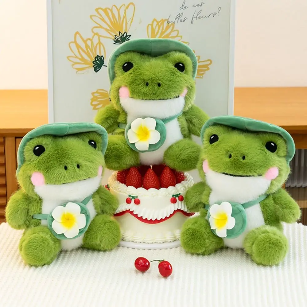 動物のぬいぐるみグリーンフロッグぬいぐるみコレクションソフトフロッグぬいぐるみ人形インス漫画動物フロッグ枕車の装飾
