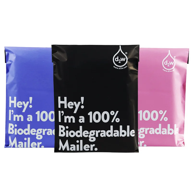 100% D2W Biodegradable Envelope Mailing Bags Self Adhesive Seal Express Postal Pouch Bag Eco-Friendly Clothing Waterproof Pouch