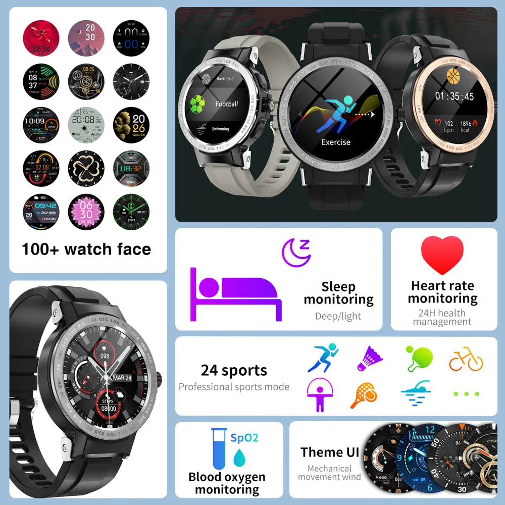 Niwevol IP68กันน้ำสมาร์ทนาฬิกาผู้ชาย2022ใหม่ที่กำหนดเอง Dial กีฬา Heart Rate นาฬิกาฟิตเนสสำหรับ Android IOS Smartwatch