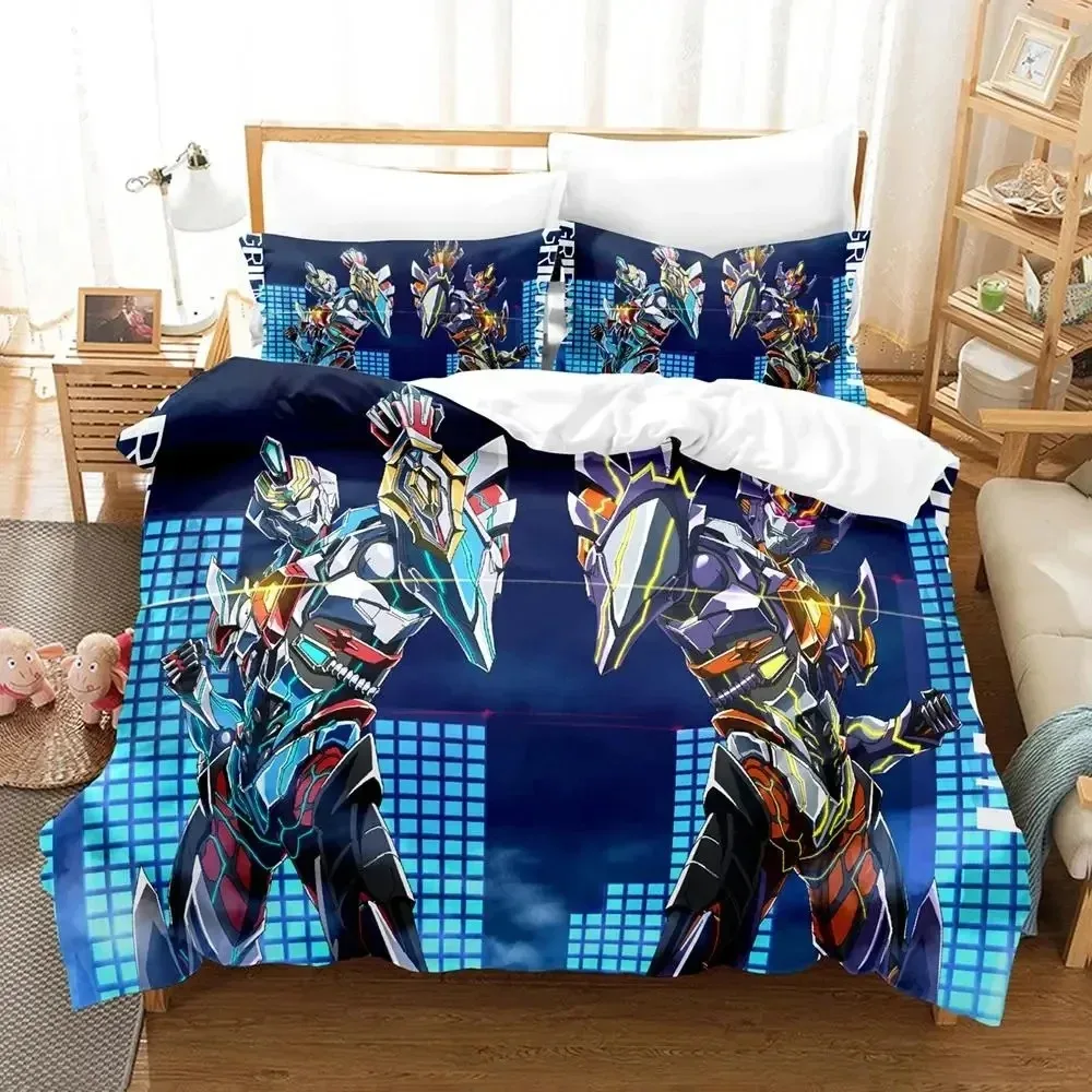 Anime SSSS.GRIDMAN Bedding Set Boys Girls Twin Queen Size Duvet Cover Pillowcase Bed Kids Adult Fashion Home Textileextile