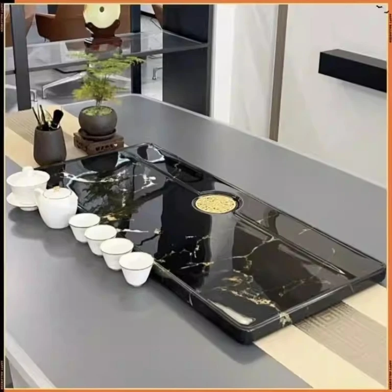 Accessories Tea Tray Gongfu Rectangular Ceramic Decorative Tea Tray On Table Large Kitchen porcelana para cozinha Tea Supplies