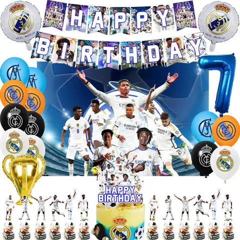 Real Club Birthday Party Decoration Balloon Backdrop Cake Topper  Birthday Party Supplies Baby Shower