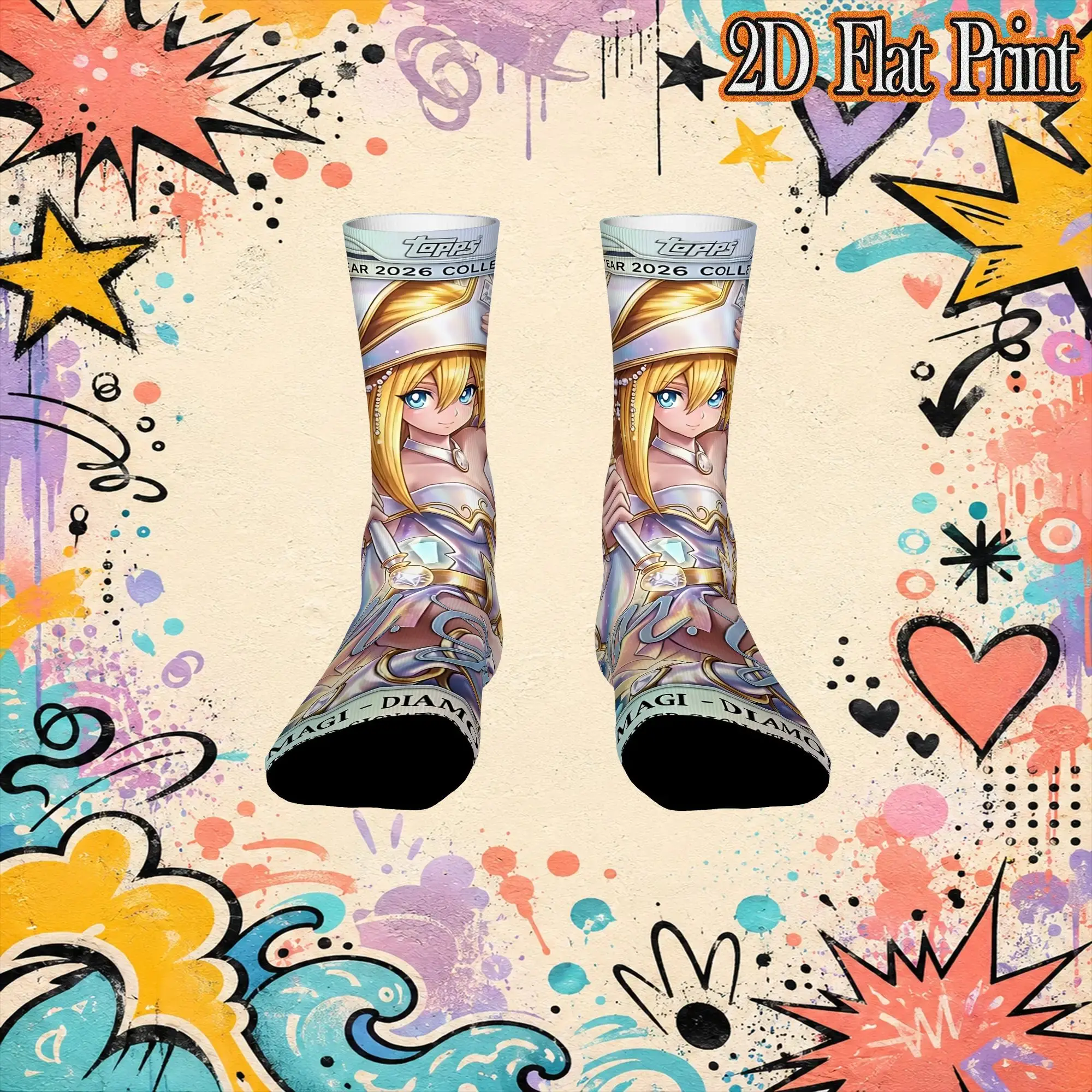 Autumn Winter Vintage YU GI OH Card Meme Crazy Men's compression Socks Unisex  Funny Crew Sock