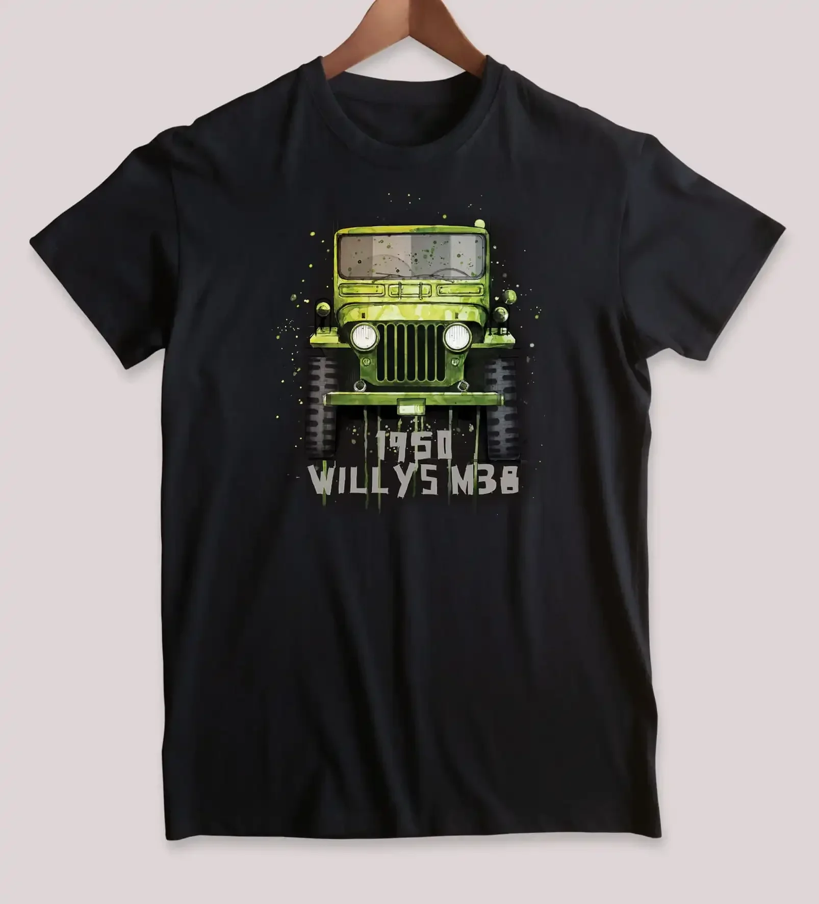 US Army Willys M38 Military Vehicles T-Shirt 100% Cotton O-Neck Summer Short Sleeve Casual Mens T-shirt Size S-3XL