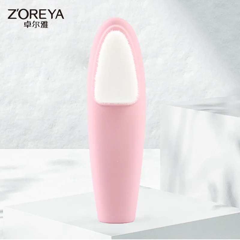 

zoreya Makeup Tool Pink Long Strip Soft Hair Double Sided Silicone Facial Cleaning Cleansing And Washing Brush