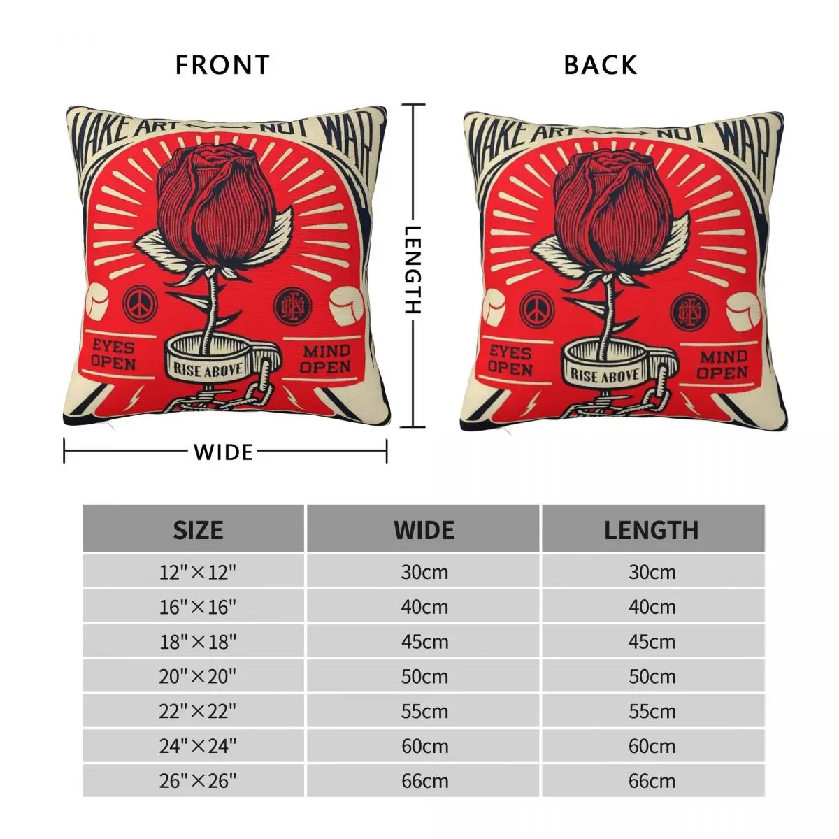 Shepard Fairey Open Mind Square Pillowcase Polyester Linen Velvet Pattern Zip Decorative Home Cushion Case