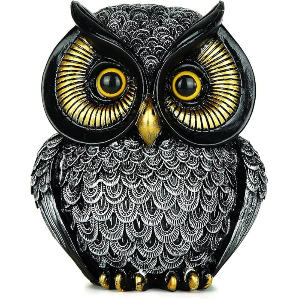 Vintage Resin Owl Statue 1