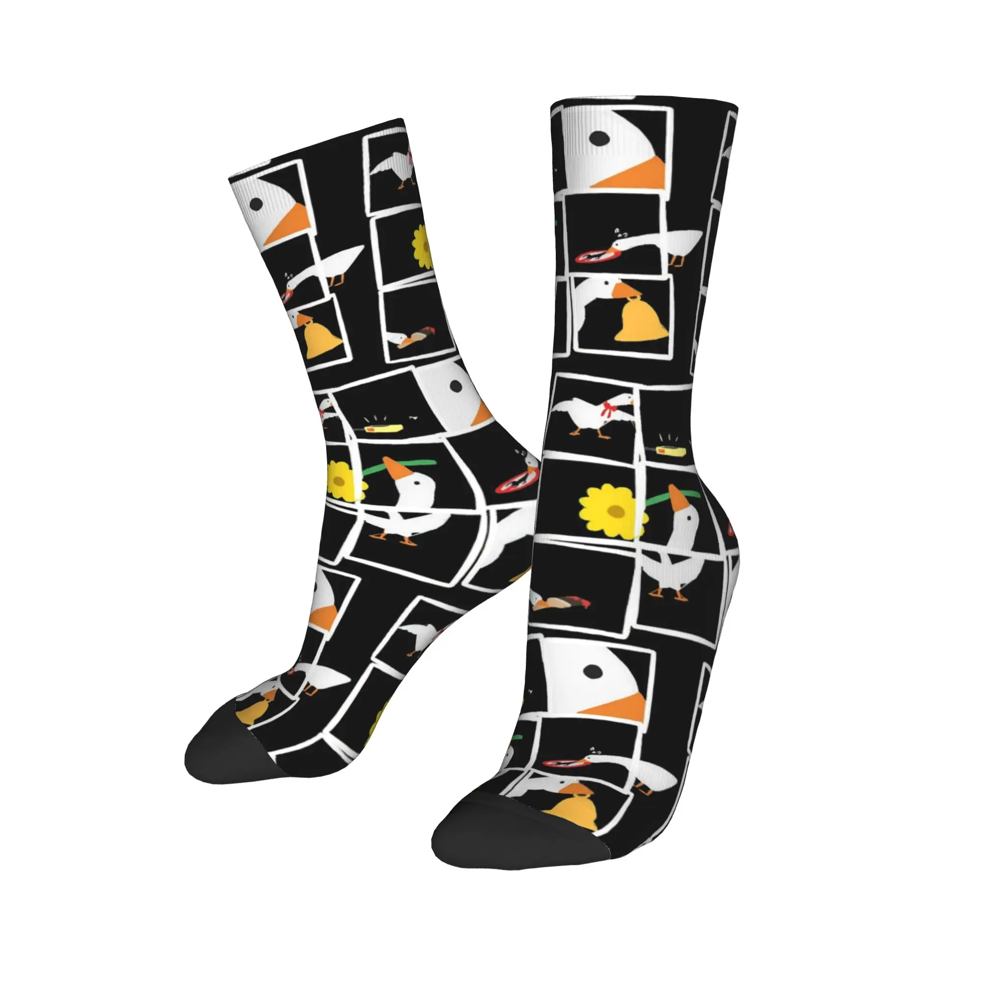 Chaotic Evil Without Knife  Untitled Goose Socks Men's Fashion Socks Hip Hop Spring Summer Autumn Winter Middle Tube Socks Gifts
