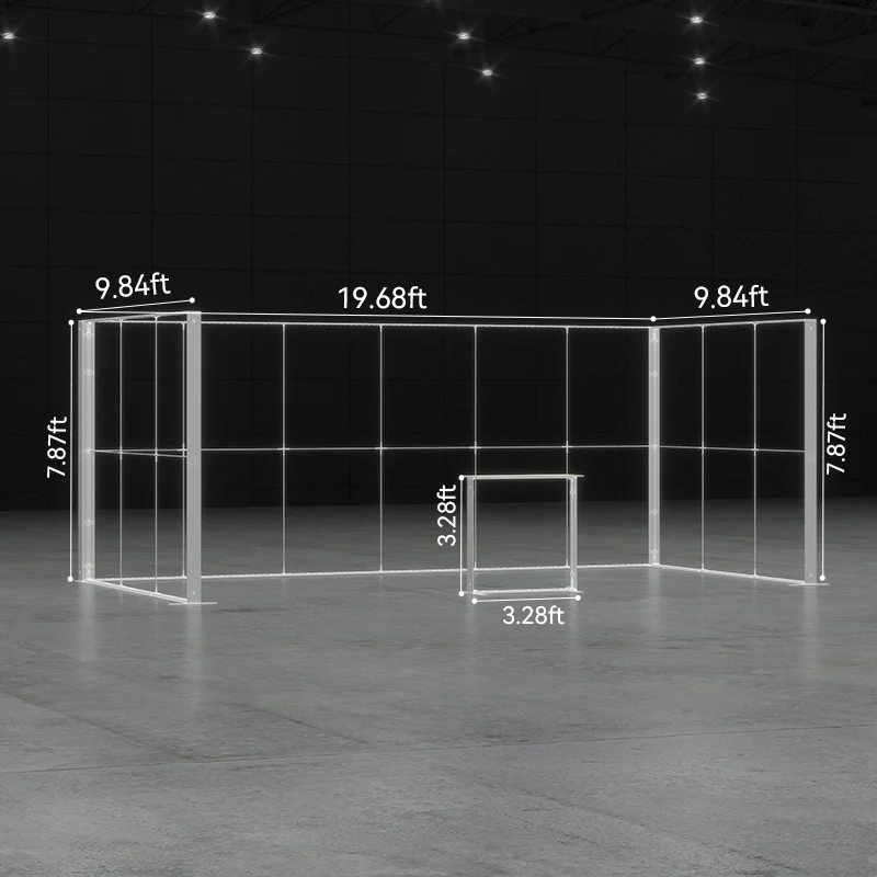 Soluzione espositiva per lightbox modulare all-in-one da 3x6 m Kit display retroilluminato portatile completo da 10x20 piedi per eventi di marketing indoor