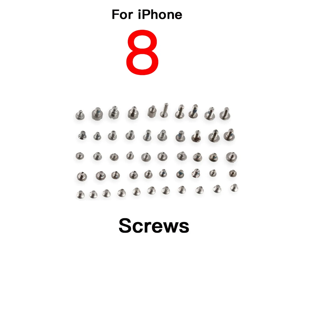 Full Set Screws Replacement For iPhone 7 8 Plus X XR XS 11 12 Mini Pro Max Incl 2X Botton 5 Star Screw