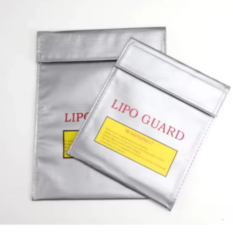 Fireproof And Waterproof High-Quality Rc Lipo Battery Safety Bag Safety Protection Charging Bag 18x23cm 30x23cm Silver