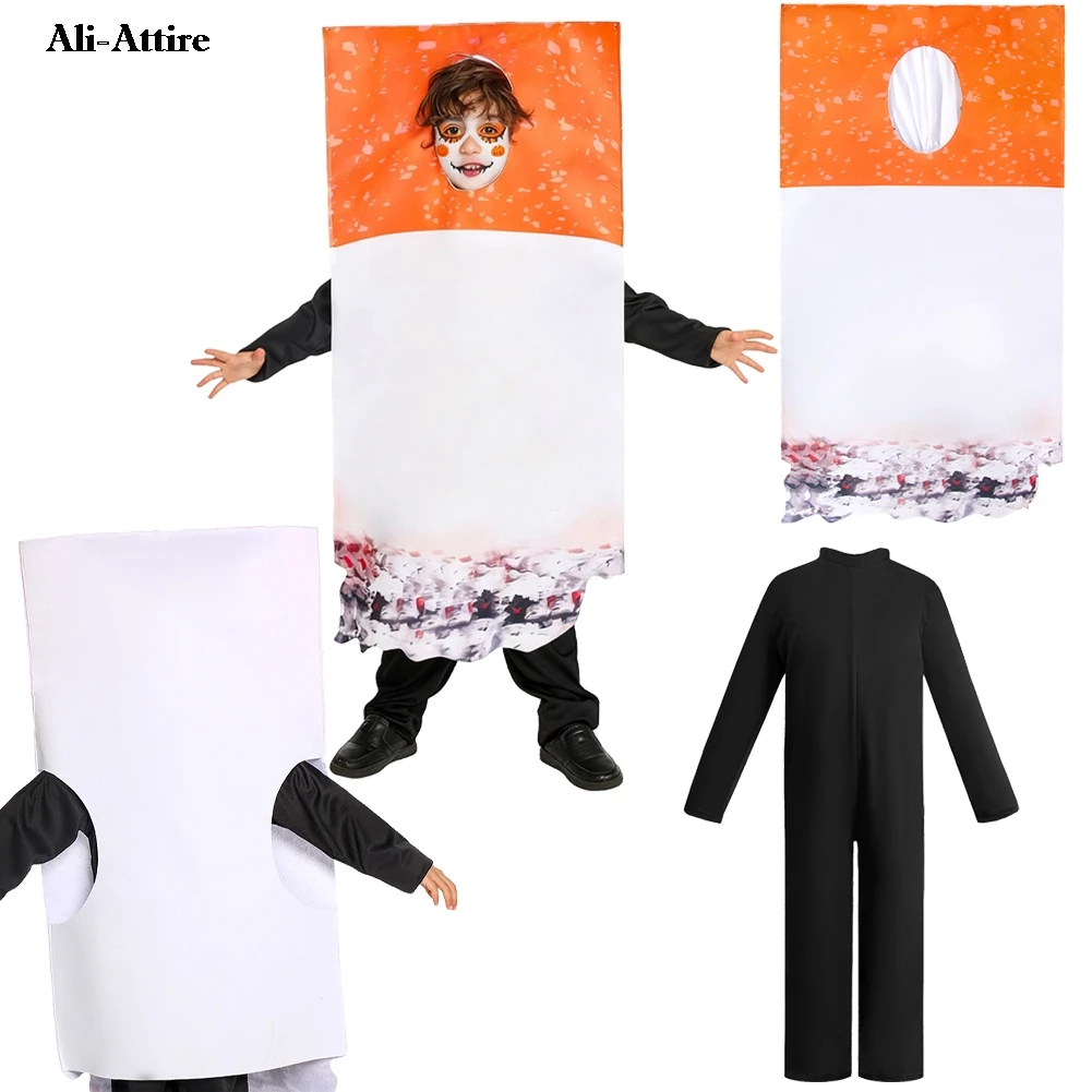

Halloween Cosplay Cigarette Coat Jumpsuit Clothing Children Party Disguise Halloween Performance Costume Carnival Outfits Suit