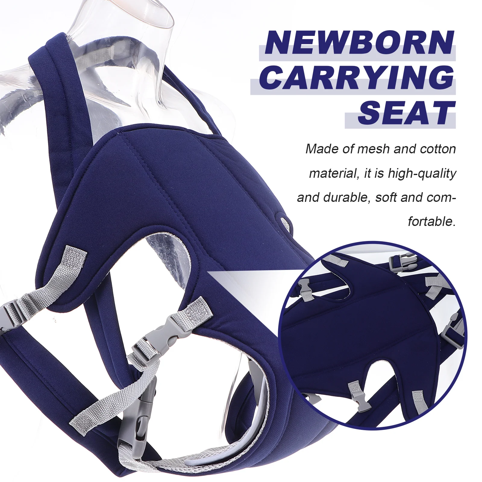 حاملة أطفال أمامية وخلفية قابلة للتنفس من عمر 3 إلى 18 شهرًا، طرق حمل متعددة مريحة من القطن الشبكي المضاد للخنق #5