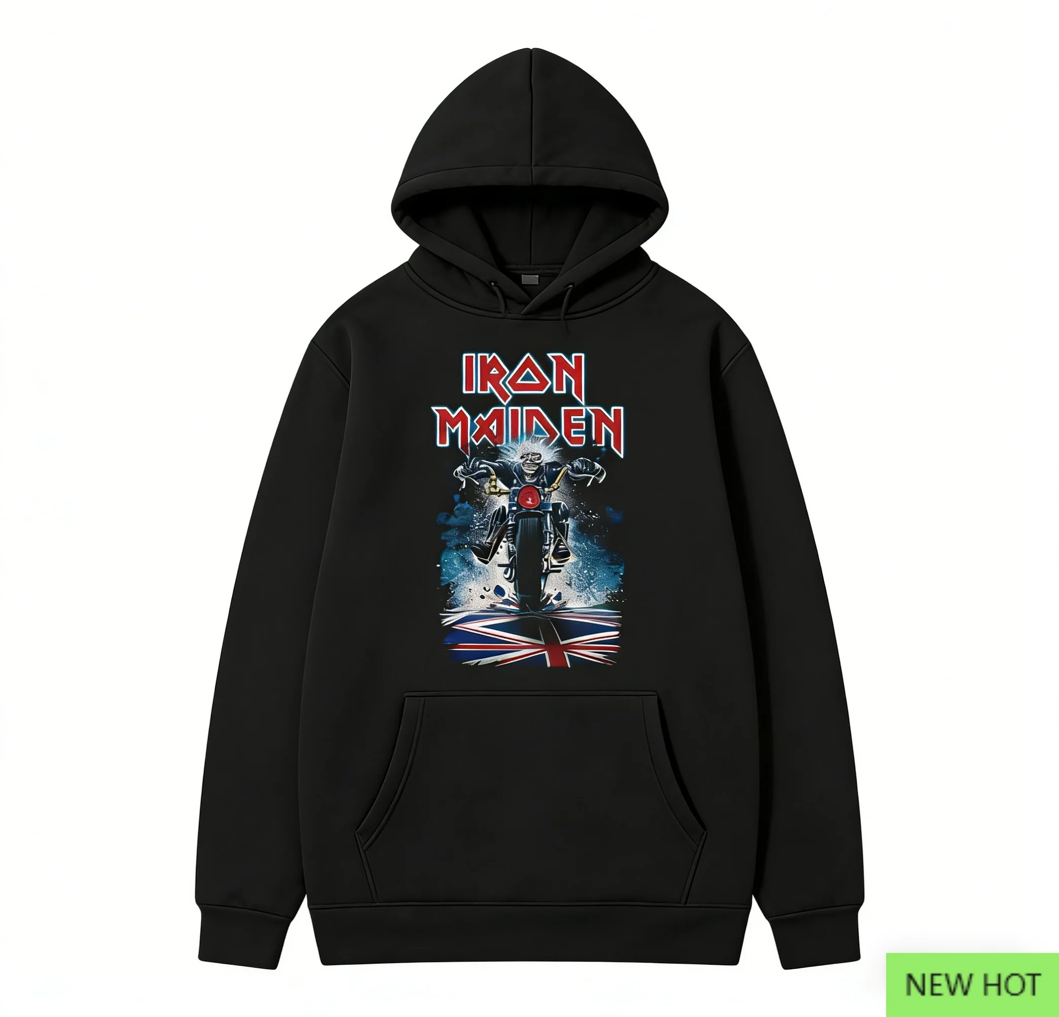 رقبة دائرية للدراجة النارية من Iron Maiden Eddie، قمة معدنية ثقيلة، مثالية للمعجبين الذين يحبون المملكة المتحدة المعدنية الثقيلة والمتشددين Punk Vibe #2