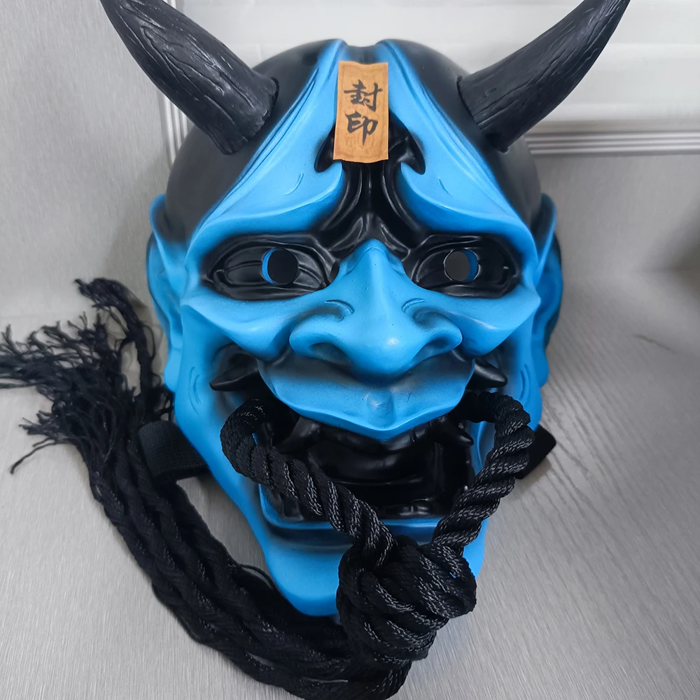 Halloween Ninja Demon Mask Samurai Assassins Cosplay Horror Prajna Evil Full Face Masks Devil Hannya Noh Kabuki Demon Helmet
