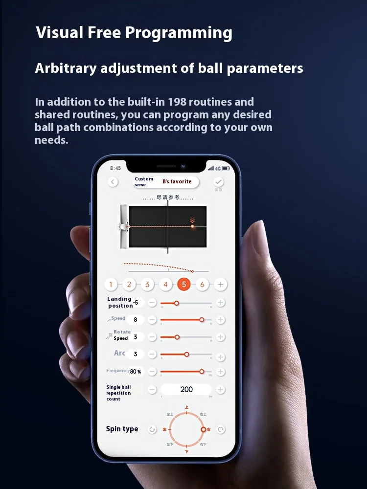 Profesjonalna maszyna do tenisa stołowego STLF OMNI, sterowana aplikacją, z darmowym programowaniem, przenośny trener do ćwiczeń w domu, robot do tenisa stołowego.