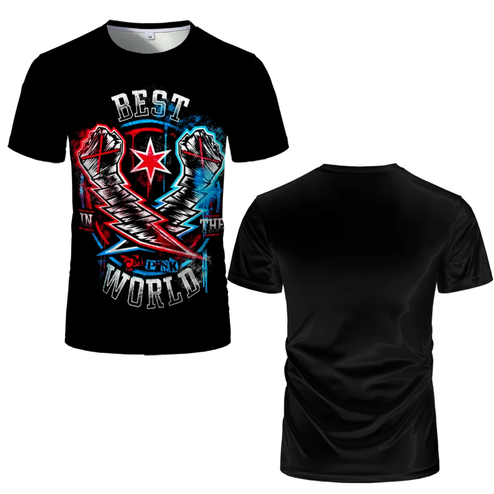 

Черно-белая футболка для ролевых игр WWE Competition, дышащая футболка для боевых видов спорта, боксерский топ для фитнеса и тренировок