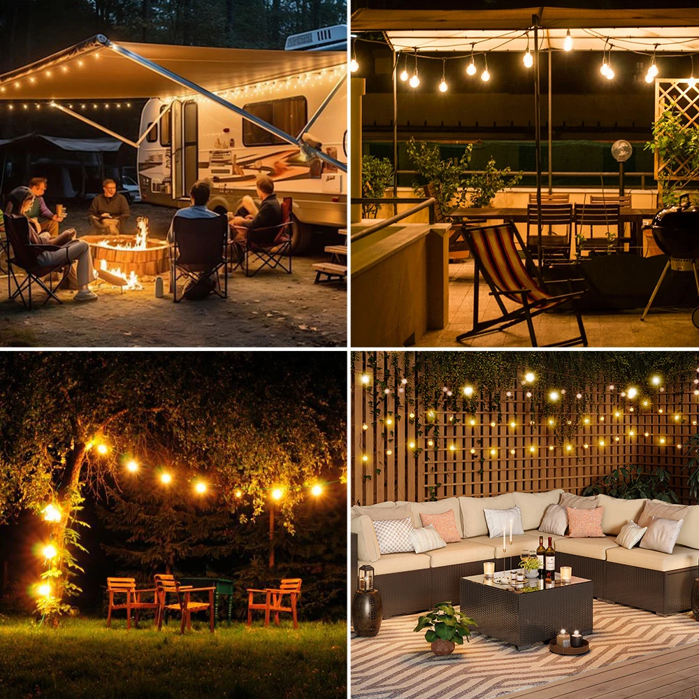 Vintage Globe LED Edison Light Bulbs G40 1W 220V 110V Amber Glass Light Lamps E12 Base Warm White 2200K Living Room Lighting