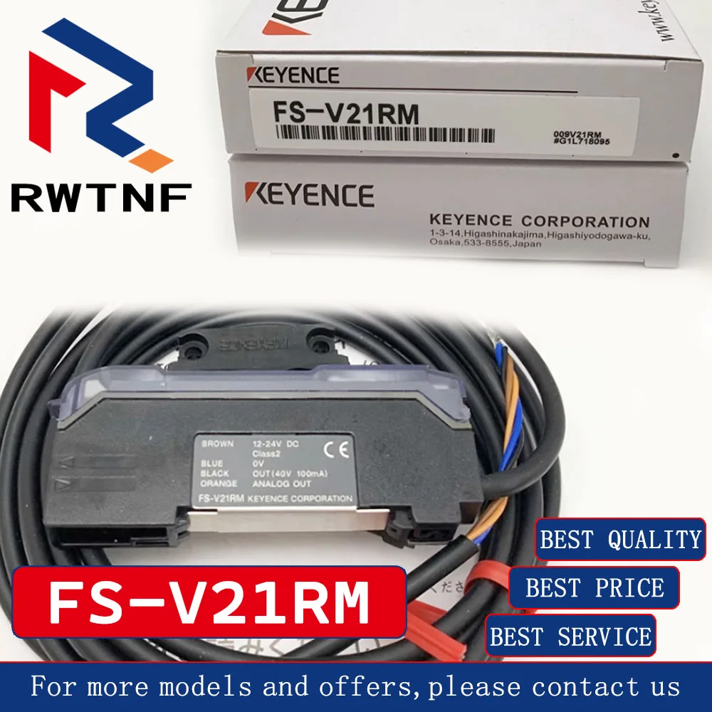 Brand New Genuine KEYENCE FS-V21RM Cable-type NPN dual-digit display digital fiber amplifier