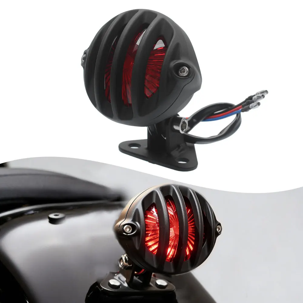 

Универсальный задний светодиодный задний фонарь для мотоцикла, ретро задний фонарь, стоп-сигнал для Harley Honda Yamaha Suzuki Chopper Cafe Racer Bobber