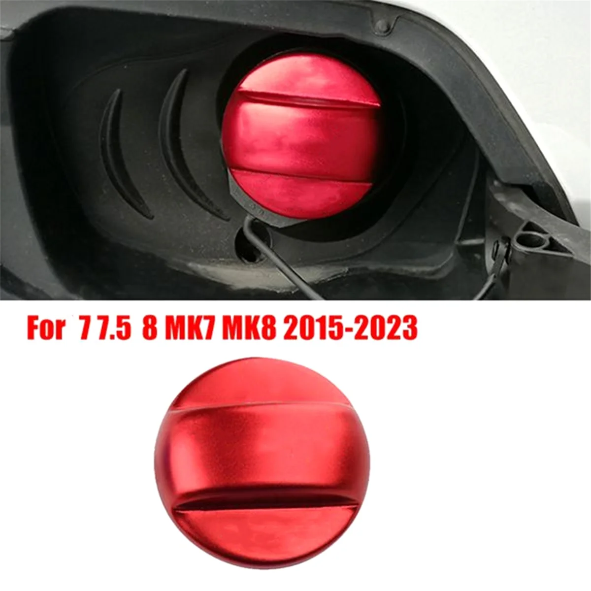 Car Aluminum Alloy Petro Diesel Fuel Tank Oil Filler Cover Trim for VW Golf 7 7.5 8 MK7 MK8 2015-2023 Filler Cap