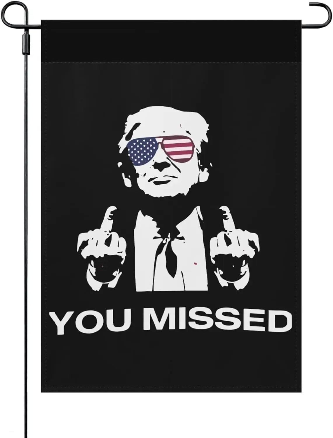 Trump 2024 You Missed House Flags One Size Double Sided Hilarious Garden Flag Double Sided For Beach Outdoor Flag