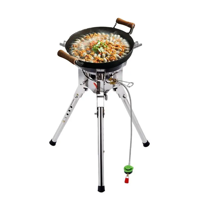 

Camping Burner Stove Non Slip Stove Burner With Adjustable Heights Adjustable Camping Stove Supplies With High Power For BBQ