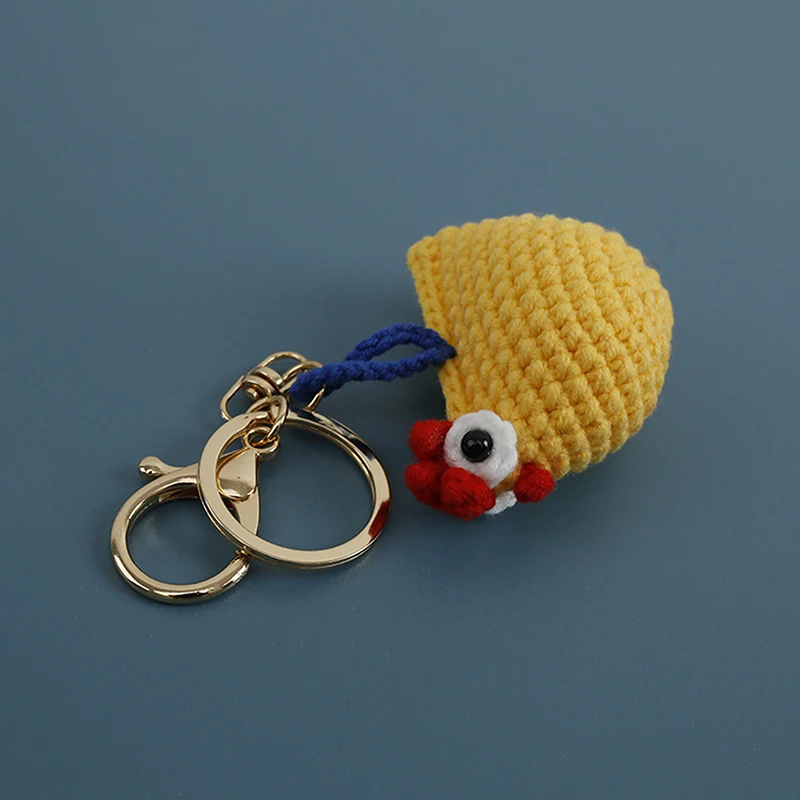 Creative Crochet Keychains Funny Chicken Doll Keychain Cartoon Cute Keyrings Exquisite Backpack Decoration Accessories Gifts