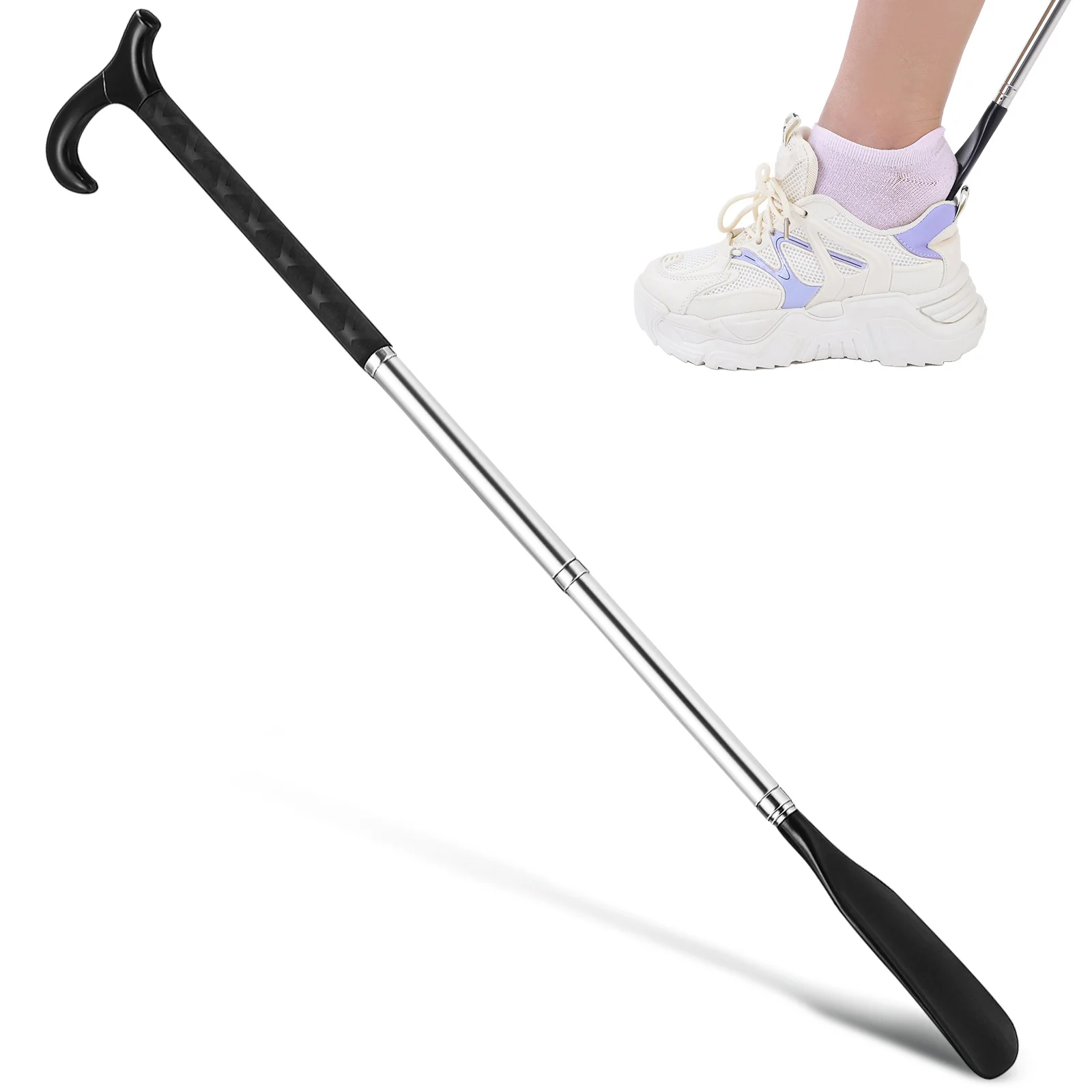 

Advanced Shoehorn Elder Boots for Men Long Handle Stainless Steel Wearing Stick