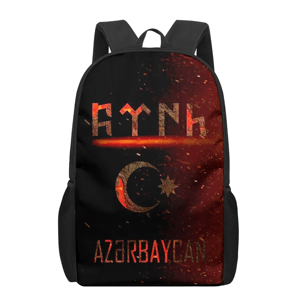 

Azerbaijan National Flag Children School Bag for Toddler Printing Kid's Backpack Schoolbag Shoulder Bag Boys Girls Book Bags