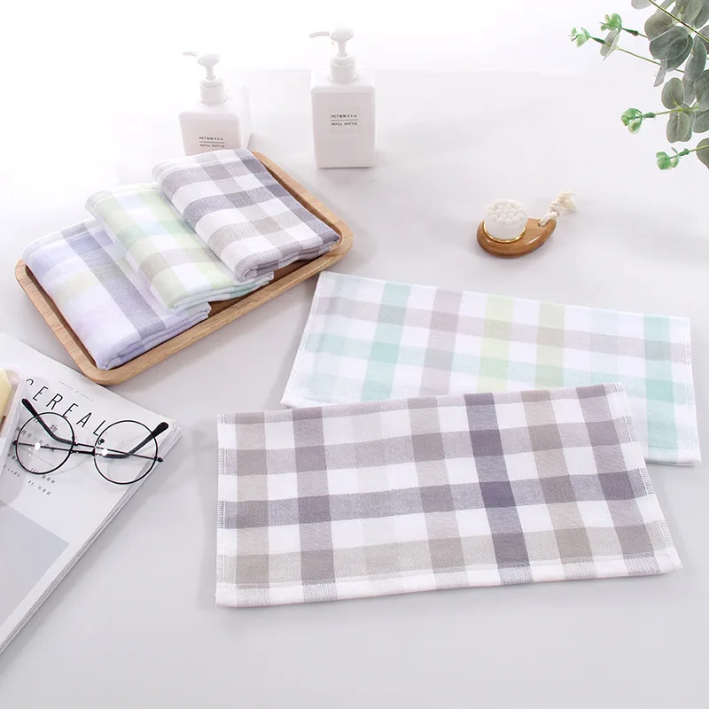 100% Cotton Gauze Square Washcloth (34×34 Cm) – Non-Twist Yarn, Gentle & Breathable Facial Towel for Children