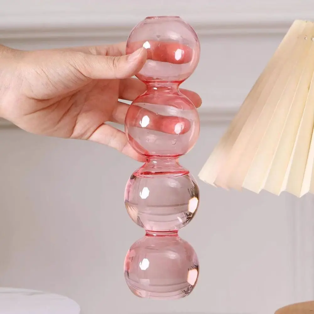 Florero de cristal romántico, maceta hidropónica creativa moderna, florero esférico Simple y divertido para comedor
