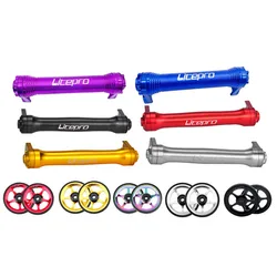 LP Litepro Easy Wheel Extension Rod Telescopic Bar Bike Aluminum Alloy Rear Cargo Rack For Brompton Folding Bicycle