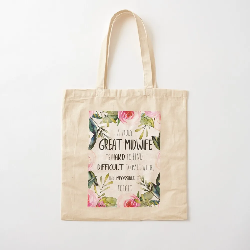 

Midwife thank you Quote Farewell Gift Leaving Gift idea for Midwife Tote Bag supermarket folding bag Canvas Tote Bag