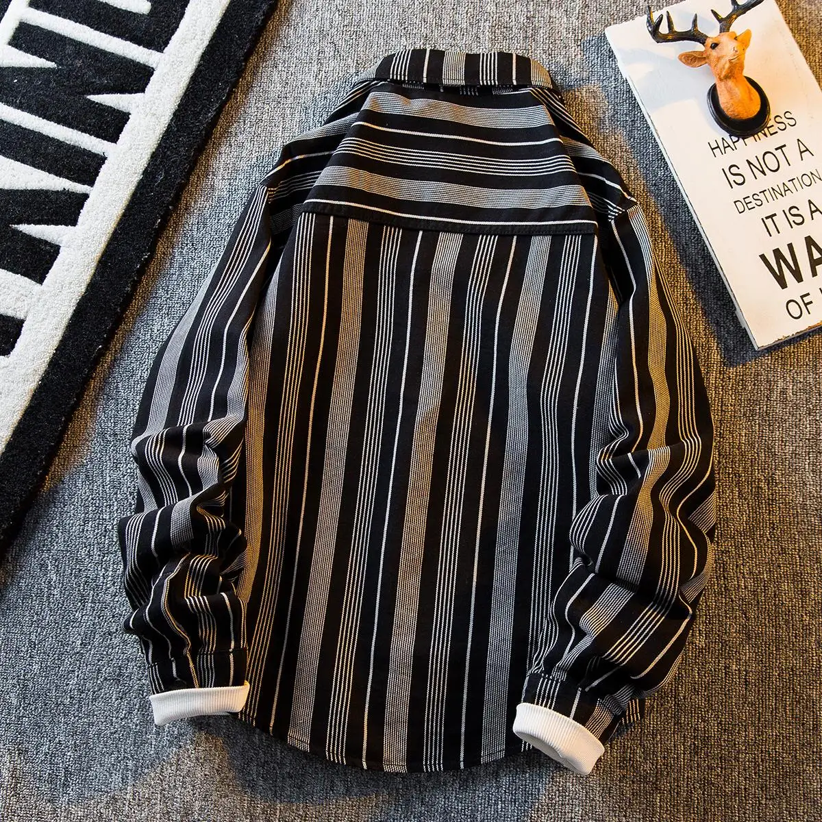 

Heavyweight Stripe Denim Jaet Men's Casual Versatile Workwear Jaet Spring Autumn Trendy Brand Youthful Loose Fit Long Sve