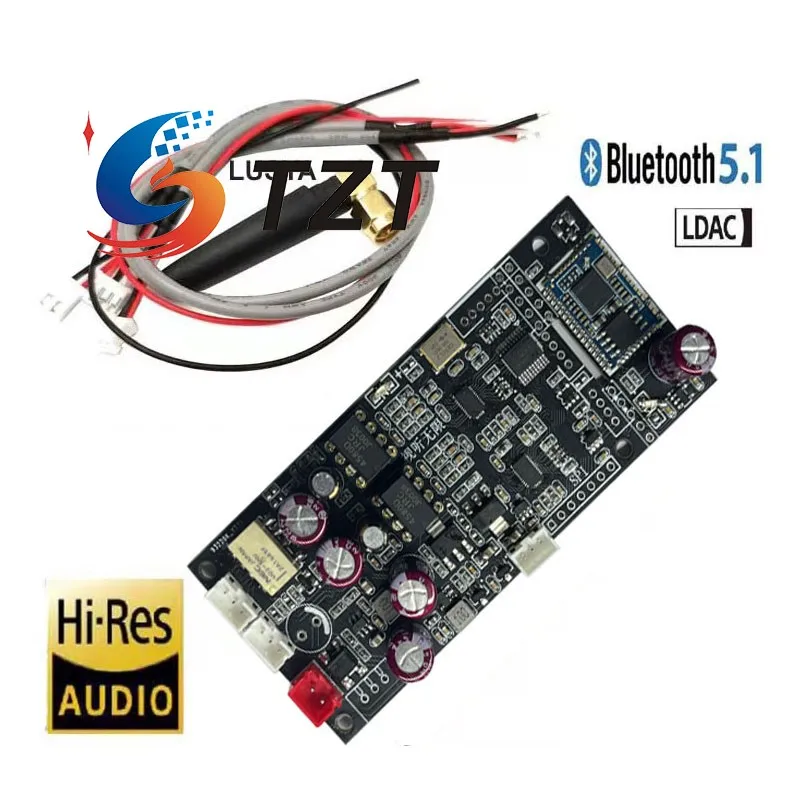 TZT QCC5125 Bluetooth5.1 AK4493SEQ ضياع /ES9038 لوحة فك تشفير الصوت استقبال الصوت اللاسلكي دعم ل LDAC/APTX HD