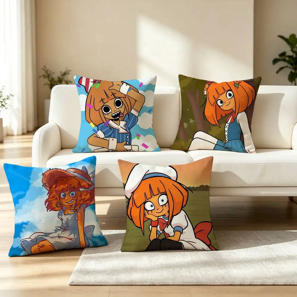I-Indie OC M-Mymy Ongezellig Pillow Case Square Double-Sided Sofa Cushion Cover Bedroom Bedside Pillow
