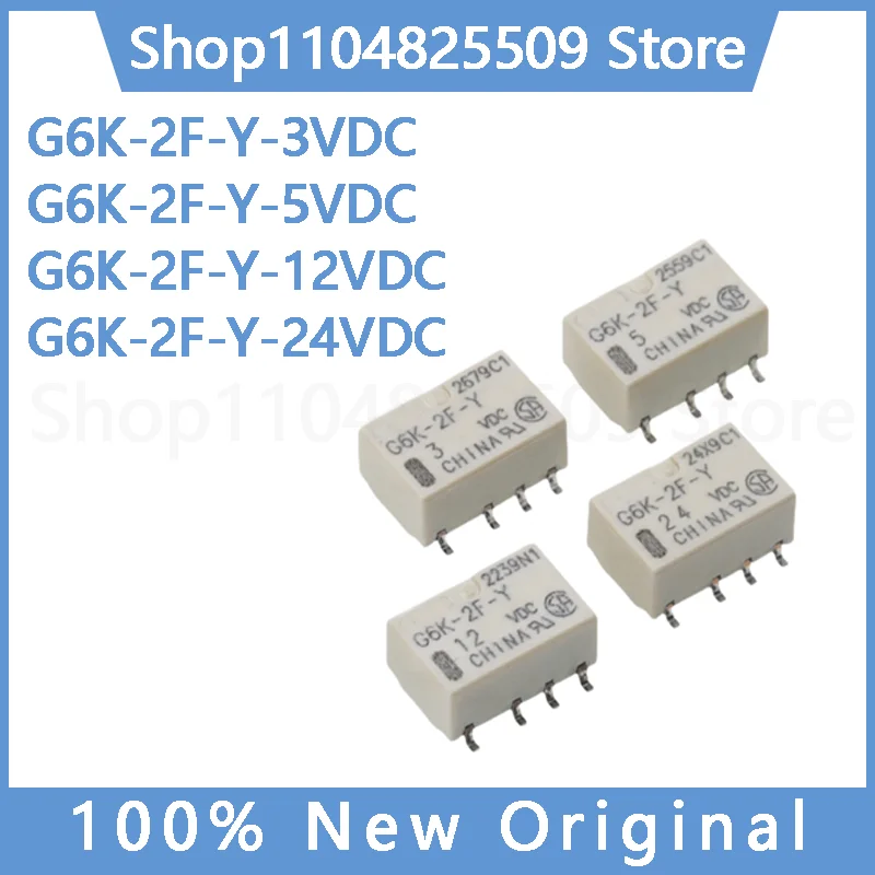 (5~50) Pcs 100% Original new G6K-2F-Y-3VDC/5VDC/12VDC/24VDC  8PIN 1A G6K Power relays 3V 5V 12V 24V DC