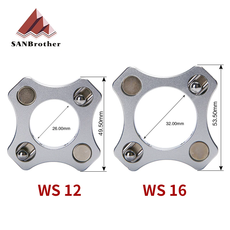 WobbleX WS8/WS12/WobbleX WS16 Coupling Custom NF For HevORT 3D Printer Z-axis T8/SFU1204/SFU1604 Ball Screw Hot Bed Coupler